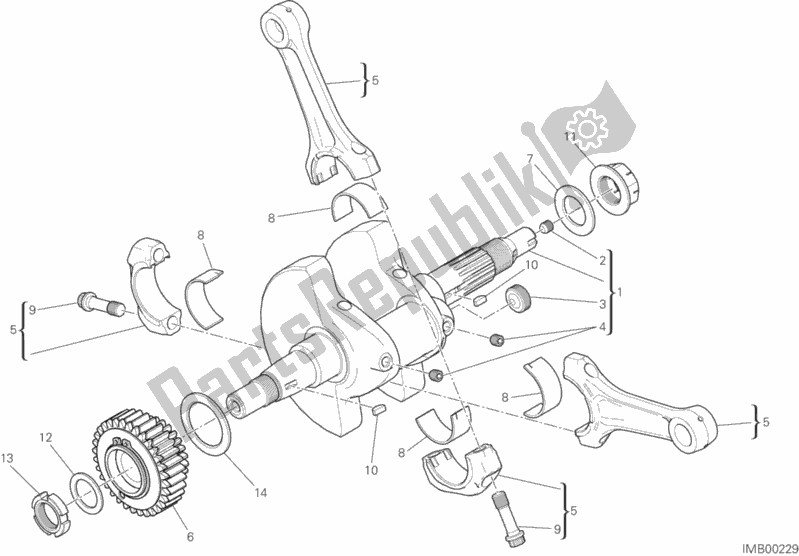 Todas as partes de Bielas do Ducati Monster 659 Australia 2020